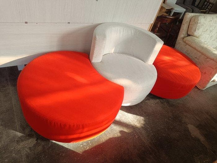 Mussi - Bruno Rainaldi - Sofa - Sedutalonga - Hout, Textiel, Antiquités & Art, Antiquités | Meubles | Chaises & Canapés