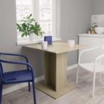 vidaXL Eettafel 80x80x75 cm spaanplaat sonoma eikenkleurig, Verzenden