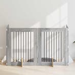 vidaXL Hondenhek met standaarden 4 pcs Grijs sonoma 80 x 100, Verzenden