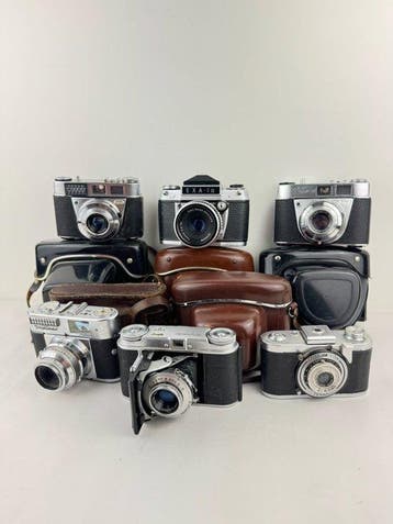 Voigtländer, Zeiss Ikon, EXA Lot of 6 x vintage film cameras, TV, Hi-fi & Vidéo
