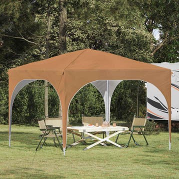 vidaXL Pop-up Feesttent 290 x 290 x 245 cm Beige, Verzenden