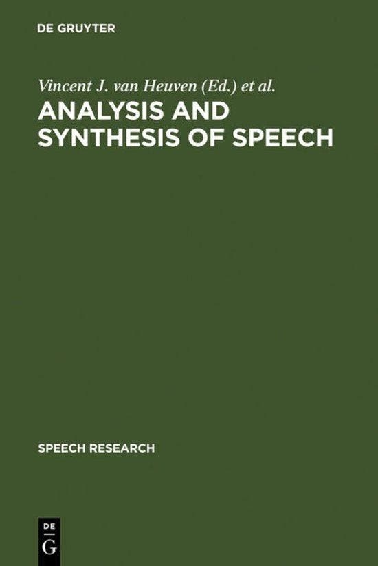 Analysis and Synthesis of Speech - Pols, Livres, Livres Autre, Envoi