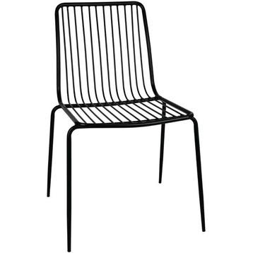 Stoelen | Metaal | Zwart | In-/Outdoor | Stapelbaar | 4, Verzenden, Nieuw in verpakking