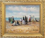 Camille Rousseau (1949) - Normandie ~ Vie de plage ~ Hommage, Antiek en Kunst