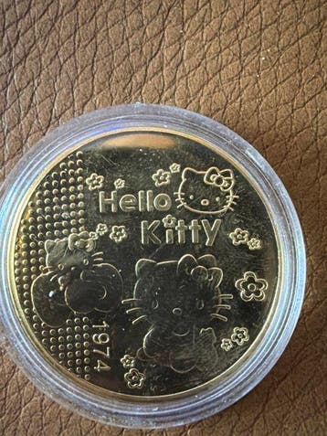 Wereld. Medal Hello Kitty - Colorized - 15g (Zonder