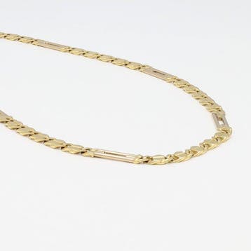 Halsketting - 18 karaat Geel goud, Witgoud, Handtassen en Accessoires, Kettingen, Nieuw