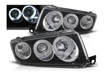 CCFL Angel Eyes koplampen Black geschikt voor Skoda Fabia 1, Auto-onderdelen, Verzenden, Nieuw, Skoda