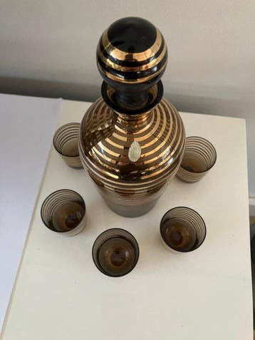 Service à boisson (7) - Verre - Cristal de Bohême