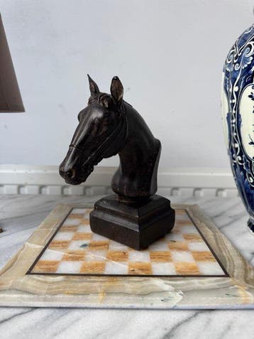 onbekend - Statue, Klassiek landelijk paardenhoofd deco -