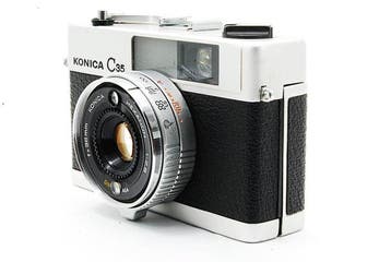 Konica C35 E&LReplaced with new malt Analoge compactcamera, Nieuw