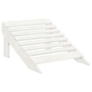 vidaXL Tuinstoel met hocker hout wit, Verzenden, Nieuw