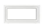 PVC kiep raam b100xh50 cm Wit, Gevelraam of Ruit, Minder dan 80 cm, 80 tot 120 cm, Nieuw