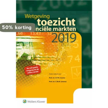 Wetgeving toezicht financiële markten 2019 9789013152333, Verzenden