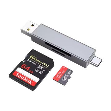 Kaartlezer voor SD Kaart - Usb C Aansluiting - Voor Computer, Verzenden, Nieuw