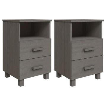 2x Nachtkastje HAMAR grijs | Tweede kansje, OP = OP, Huis en Inrichting, Slaapkamer | Nachtkastjes, Minder dan 45 cm, Verzenden