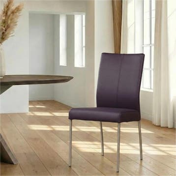 Leren eetkamerstoel Comfort - Toledo Aubergine (paars) -, Huis en Inrichting, Stoelen, Overige kleuren, Nieuw, Leer, Ophalen of Verzenden