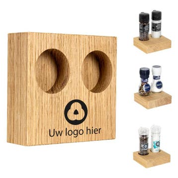 BLOC Solid - Peper en Zout Houder Eikenhout Ø 40 mm, Diepte, Verzenden, Nieuw in verpakking