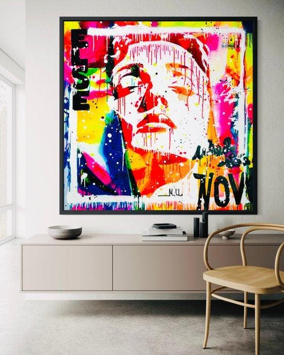 Mikko - Edith Piaf Turnstile What Else - XL, Antiek en Kunst, Kunst | Schilderijen | Modern