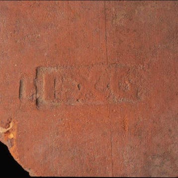 Oud-Romeins Terracotta Legio X Gemina Tegula, LXG-stempel