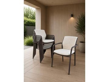 Veiling - Flora outdoor stoelen (set van 6) - Bruin, Nieuw