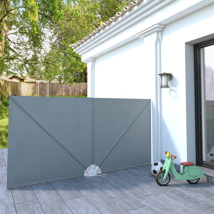vidaXL Terrasscherm inklapbaar 300x150 cm grijs, Jardin & Terrasse, Parasols, Envoi
