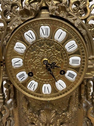 Pendule - Franz Hermle & Sohn (FHS) - Antiek - Verguld, Antiek en Kunst