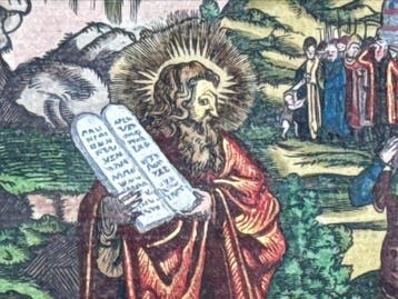 Martin Luther (Exodus 31-34) - Moses mit den 10 Geboten auf, Antiek en Kunst