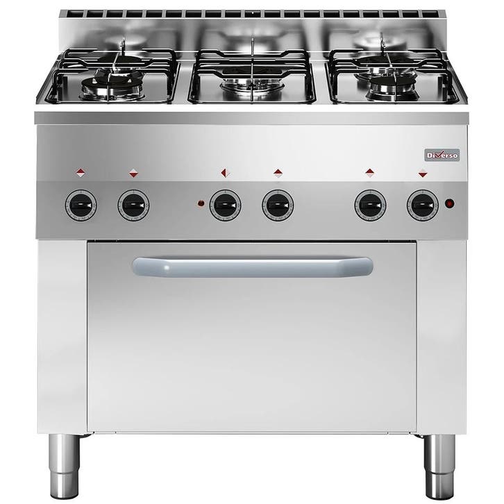 Fornuis + Heteluchtoven | Gas/Elektrisch | 5 Branders (2x, Zakelijke goederen, Horeca | Keukenapparatuur, Nieuw in verpakking