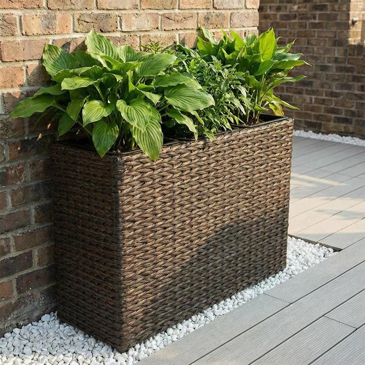 Jardinière aspect rotin 3 en 1 - marron foncé - 70 x 24 x 60, Jardin & Terrasse, Outils à main, Neuf, Envoi