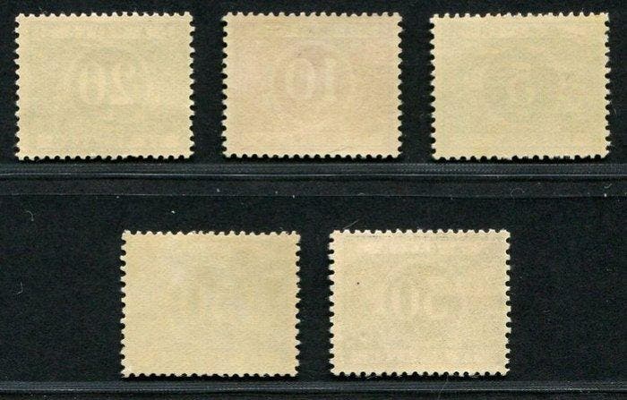 België 1916 - Derde reeks strafportzegels - OBP/COB TX12/16, Timbres & Monnaies, Timbres | Europe | Belgique