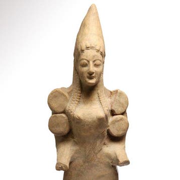 Oud-Grieks, Archaïsche Periode Terracotta Grote Godin (ex, Antiquités & Art