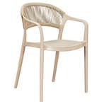 Stoel | PVC Rotan/Kunststof | Zandkleurig | In-/Outdoor |, Verzenden