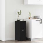vidaXL Apothekerskast Zwart eiken 40 x 41 x 77.5 cm Bewerkt, Huis en Inrichting, Verzenden, Nieuw