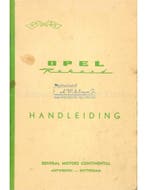 1963 OPEL REKORD INSTRUCTIEBOEKJE NEDERLANDS