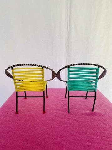 Stoel (3) - Metaal, Plastic - Miniatuur tuinset