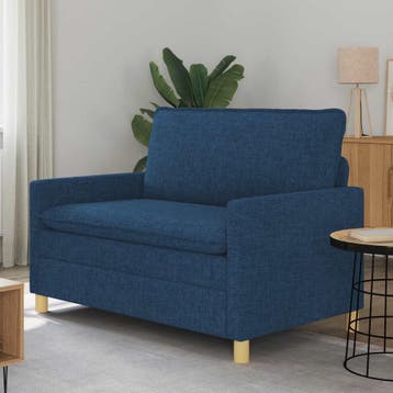 vidaXL bank / zetel Blauw 126 x 81 x 87,5 cm Stof, Verzenden