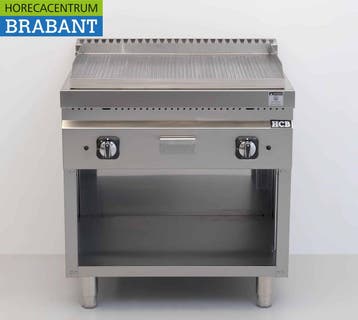 Plaque de cuisson HCB en acier inoxydable, striée, 13 kW, 80, Verzenden