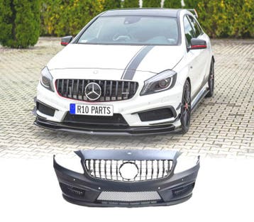 PARE-CHOCS AVANT MERCEDES W176 A45 12-15 LOOK AMG + CALANDRE, Autos : Pièces & Accessoires, Verzenden