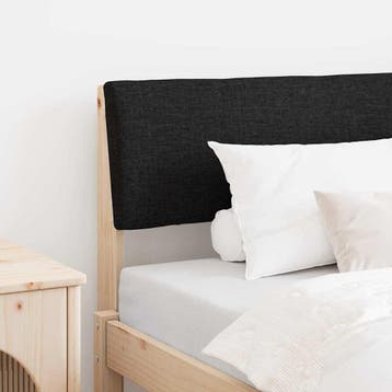 vidaXL Gestoffeerd hoofdbord Zwart 90 cm Massief grenenhout, Verzenden, Nieuw