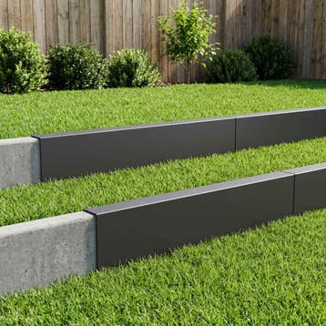 vidaXL Afdekprofiel voor tuinranden 10 st 100 x 5 x 15 cm, Verzenden