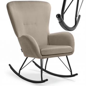 Schommelstoel Swing met stalen glijders en dikke bekleding, Verzenden, Nieuw