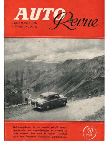 1951 AUTO REVUE MAGAZINE 12 NEDERLANDS, Nieuw