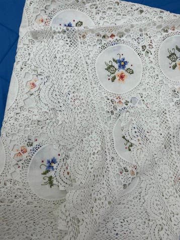 ricami fatti a mano a motivi floreali - Bedsprei - 285 cm -