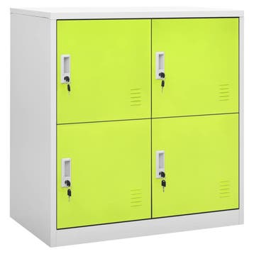 vidaXL Lockerkast 90x45x92,5 cm staal lichtgrijs en groen, Verzenden