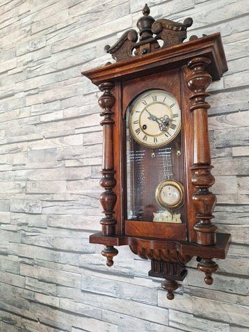 Regulateur - Junghans - Hout, Glas - 1930-1940 - Vintage, Antiquités & Art, Antiquités | Horloges