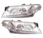 PHARES LED DAYLIGHT POUR RENAULT LAGUNA 01-05 FOND CHROMÉ, Verzenden