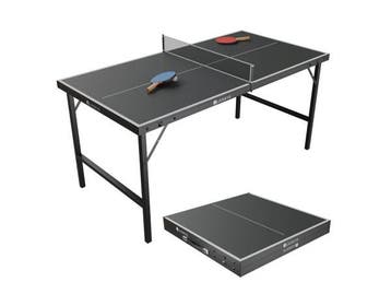 Veiling - Mini Tafeltennistafel Flexi - Zwart / Zilver, Sports & Fitness