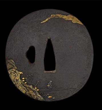 Tsuba Shibayama zu Jakushi-school - Japan - Edo Periode