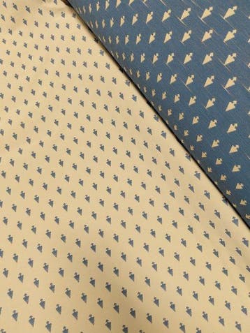 Gobelin Molteni Anni ’80 Double Face Blu & Avorio -