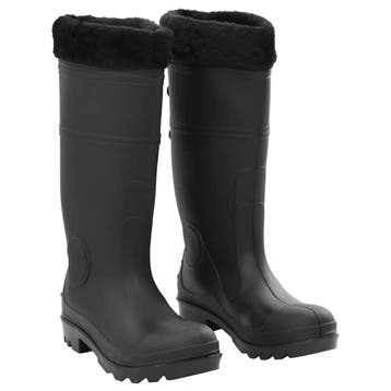vidaXL Regenlaarzen met verwijderbare sokken maat 40 PVC, Verzenden, Nieuw
